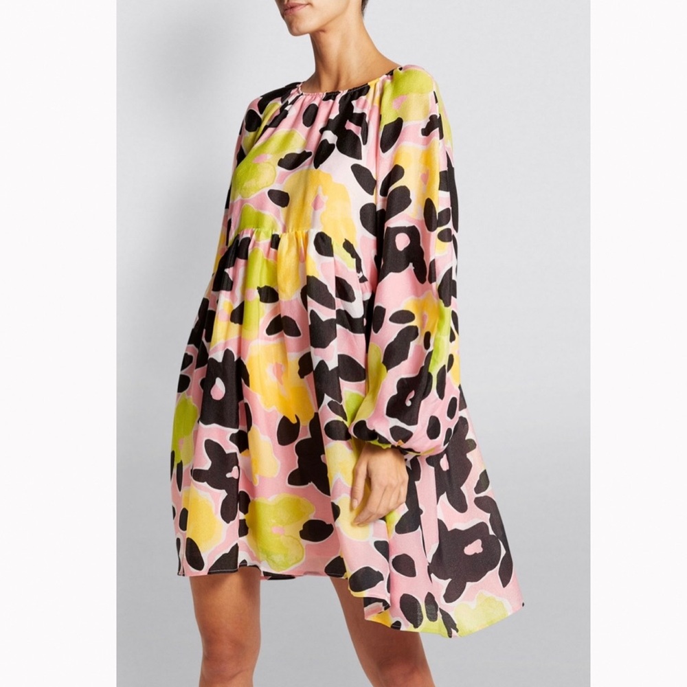 Stine Goya Kelly Floral Jacquard Babydoll Dress Bold Maximalist Vibrant Large